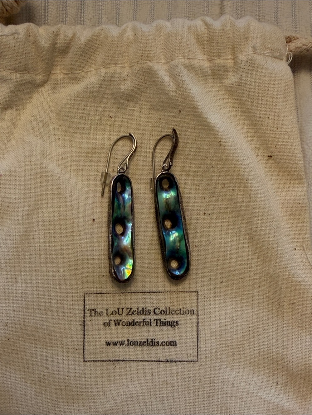 Lou Zeldis abalone earrings
